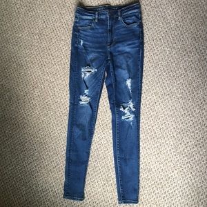 American Eagle super hi-rise distressed jegging (SIZE IN DESCRIPTION)